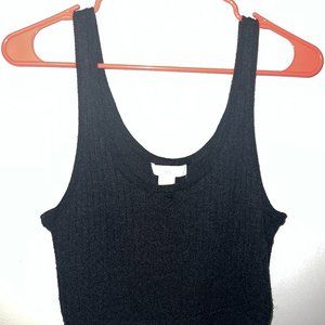 Grey Ribbed Tank Top